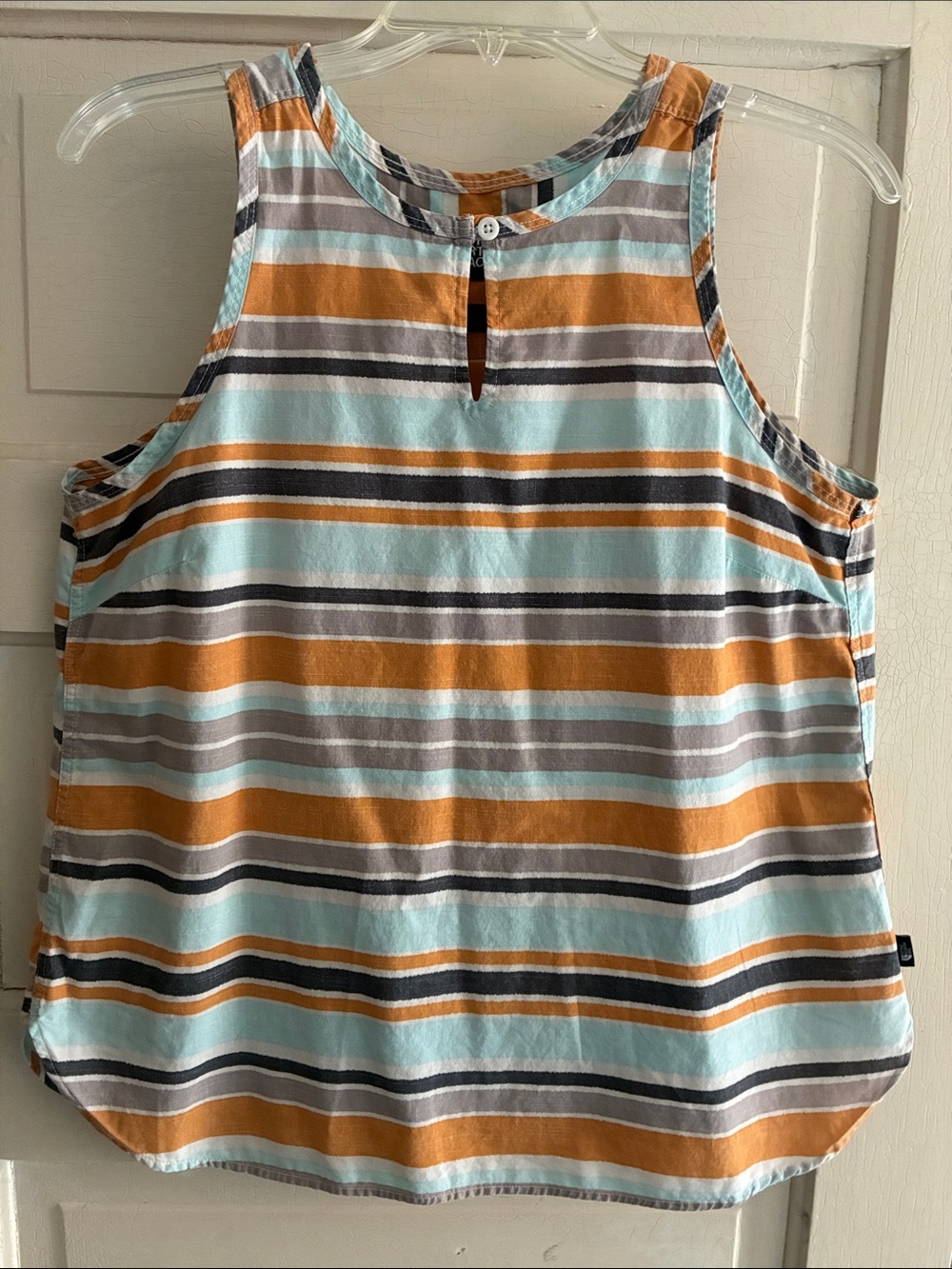 The North Face 100% cotton striped tank top, EUC